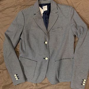 The Gap Academy Blazer Navy Blue White Stripes NWT